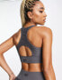 HIIT seamless bralet in textured charcoal