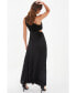Фото #3 товара Women's One-Shoulder Cut Out Waist Pleated Maxi Dress