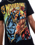 ASOS DESIGN Marvel unisex t-shirt with Wolverine comic front print in black