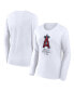 Фото #1 товара Women's White Los Angeles Angels Long Sleeve T-shirt