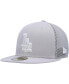 ფოტო #1 პროდუქტის Men's Gray Los Angeles Dodgers 2023 On-Field Batting Practice 59FIFTY Fitted Hat