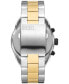 ფოტო #3 პროდუქტის Men's Spiked Chronograph Two-Tone Stainless Steel Watch 49mm