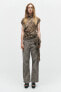 ZW COLLECTION BALLOON-FIT ANIMAL PRINT JEANS