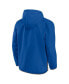 Men's Blue, Gray Dallas Mavericks Anorak Flagrant Foul Color-Block Raglan Hoodie Half-Zip Jacket