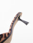 Topshop Isaac angular mid heel mule in leopard