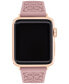 Фото #1 товара Ремешок для часов Coach розовый из резины для Apple® Watch 38/40/41мм