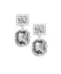 Фото #1 товара Women's Silver Crystal Drop Earrings