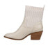 Фото #3 товара Corkys Crackling Pointed Toe Pull On Booties Womens Off White Casual Boots 80-00