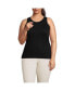 Фото #1 товара Plus Size Drapey Rib Skimming Tank Top