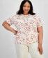 ფოტო #1 პროდუქტის Trendy Plus Size Hello Kitty Adventure T-Shirt