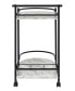 Фото #4 товара Сервировочный столик с металлическим держателем для 3 бутылок Coaster Home Furnishings Desiree 32" с колесами