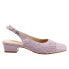 Фото #1 товара Trotters Dea Woven T2168-510 Womens Purple Narrow Slingback Heels Shoes 10.5