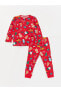 Фото #3 товара Пижама LCW baby Bisiklet Yaka Удлиненный Рукав Набор для мальчиков Baby Boy новогодней тематики