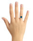 ფოტო #2 პროდუქტის Women's London Blue Topaz (4-1/4 ct.t.w.) and Diamond (1/10 ct.t.w.) Ring in Sterling Silver