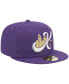 ფოტო #4 პროდუქტის Men's Purple Charlotte Knights Theme Nights Uptown 59FIFTY Fitted Hat