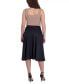 ფოტო #2 პროდუქტის Women's Elastic Waistband Pocket Midi Skirt