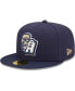 ფოტო #1 პროდუქტის Men's Navy San Antonio Missions Authentic Collection Team Home 59FIFTY Fitted Hat