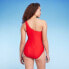 Фото #3 товара Women's Medium Coverage One Shoulder One Piece Swimsuit with Tummy Control -