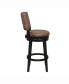 Фото #3 товара 45" Wood and Upholstered Kaede Furniture Bar Height Swivel Stool