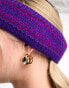 My Accessories London fair isle knitted headband in purple