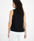 Фото #2 товара Women's Pleated-Shoulder Sleeveless Shell Top