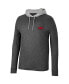 ფოტო #3 პროდუქტის Men's Black Arkansas Razorbacks Ballot Waffle-Knit Thermal Long Sleeve Hoodie T-shirt