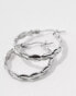 Фото #2 товара Lost Souls stainless steel braided hoop earrings in silver