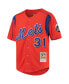 Фото #3 товара Big Boys Mike Piazza Orange New York Mets Cooperstown Collection Mesh Batting Practice Jersey