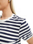 Фото #7 товара Vero Moda Maternity mini t-shirt dress in navy and white stripe