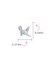 Фото #4 товара 3D Geometric Origami Jewelry Small Animals Bird Swan Crane Stud Earring For Women Sterling Silver