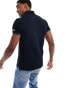 Фото #4 товара Tommy Hilfiger tipped slim polo shirt in navy