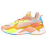 Фото #3 товара Puma RsX Cuddle Lace Up Womens Beige, Multi Sneakers Casual Shoes 385517-02