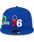 ფოტო #4 პროდუქტის Men's Royal Philadelphia 76ers Stateview 59FIFTY Fitted Hat