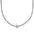 Фото #3 товара Michael Kors silver-Tone or Gold-Tone Brass Pave Charm Chain Necklace