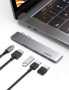 Фото #10 товара Wielofunkcyjny HUB port do MacBook Pro / Air 2x USB-C na USB-C HDMI 3x USB 3.0 - szary
