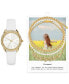 ფოტო #1 პროდუქტის Women's White Strap Watch 35mm Gift Set