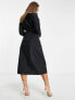 Фото #3 товара & Other Stories belted trench midi dress in black