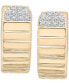 ფოტო #3 პროდუქტის Diamond Cluster Textured Small Huggie Hoop Earrings (1/10 ct. t.w.) in Gold Vermeil, Created for Macy's