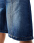 Фото #3 товара ASOS DESIGN long length denim jorts in with panels in indigo