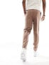 ASOS DESIGN smart tapered trousers in light brown