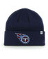 ფოტო #2 პროდუქტის Boys Navy Tennessee Titans Basic Cuffed Knit Hat