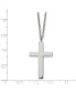 ფოტო #2 პროდუქტის Polished 35mm Cross Pendant on a 18 inch Cable Chain Necklace