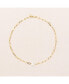ფოტო #1 პროდუქტის 18K Gold Plated Chain with Flower Shap of a Mother of Pearl Charm - Fafa Necklace 17" For Women