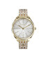 ფოტო #1 პროდუქტის Women's Attract Watch Champagne Gold-Tone and Champagne White Physical Vapor Deposition Stainless Steel Bracelet Watch 36 mm x 30 mm