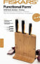 Фото #2 товара Ножи кухонные Fiskars Functional Form 3 шт. в бамбуковом блоке 1057553