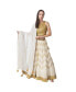 ფოტო #5 პროდუქტის Women's Off White Chikankari Embroidery Lehenga Choli with Mirror and Sequins Detail