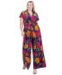 Фото #4 товара Floral-Print Twist-Front Wide-Leg Jumpsuit