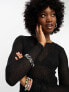 Фото #1 товара Cotton:On sheer ribbed long sleeve top in black