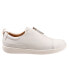 Trotters Anika T2173-115 Womens White Wide Leather Lifestyle Sneakers Shoes 12