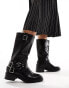 Фото #1 товара Truffle Collection biker knee boots in black